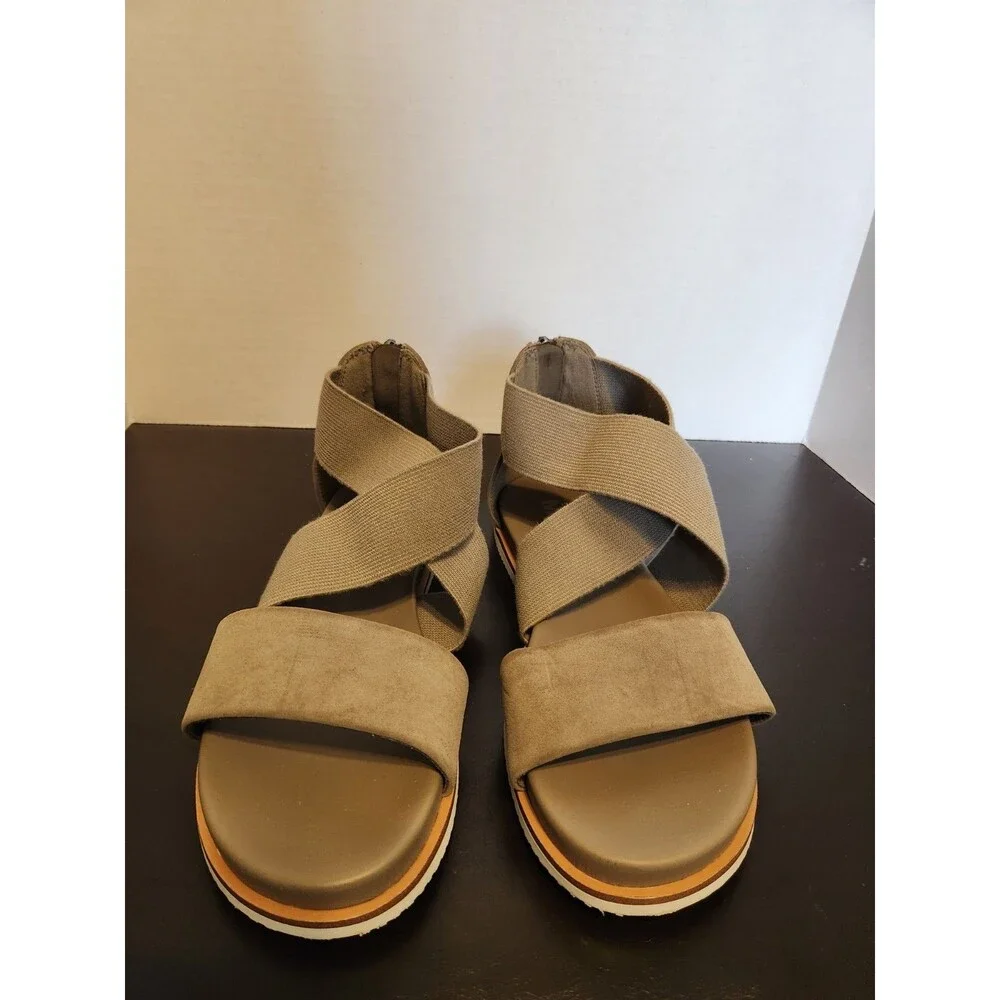Mia Valuna Elastic Band Sandal Brown Size 6